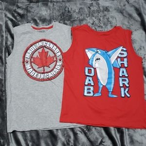 2 large boys tank tops Canada Dab Shark NWOT